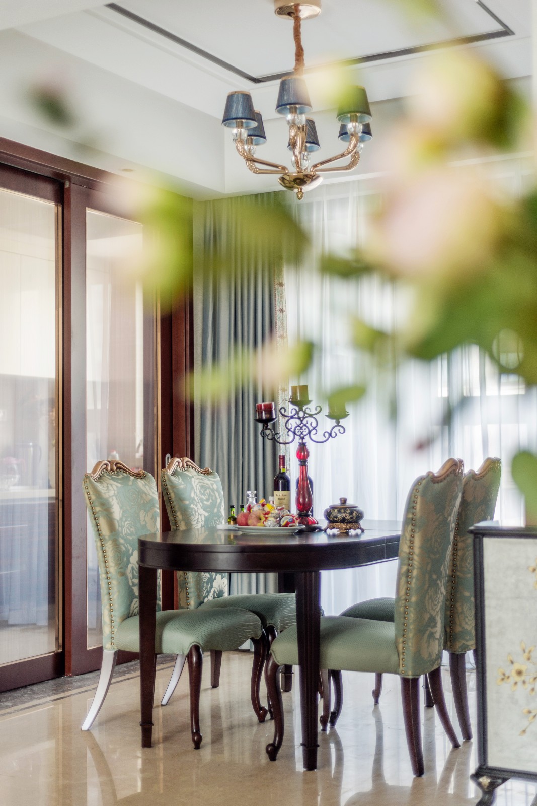 美式田园风格家装设计室内装修效果图-餐厅 美式田园风格家装设计室内装修效果图-餐厅