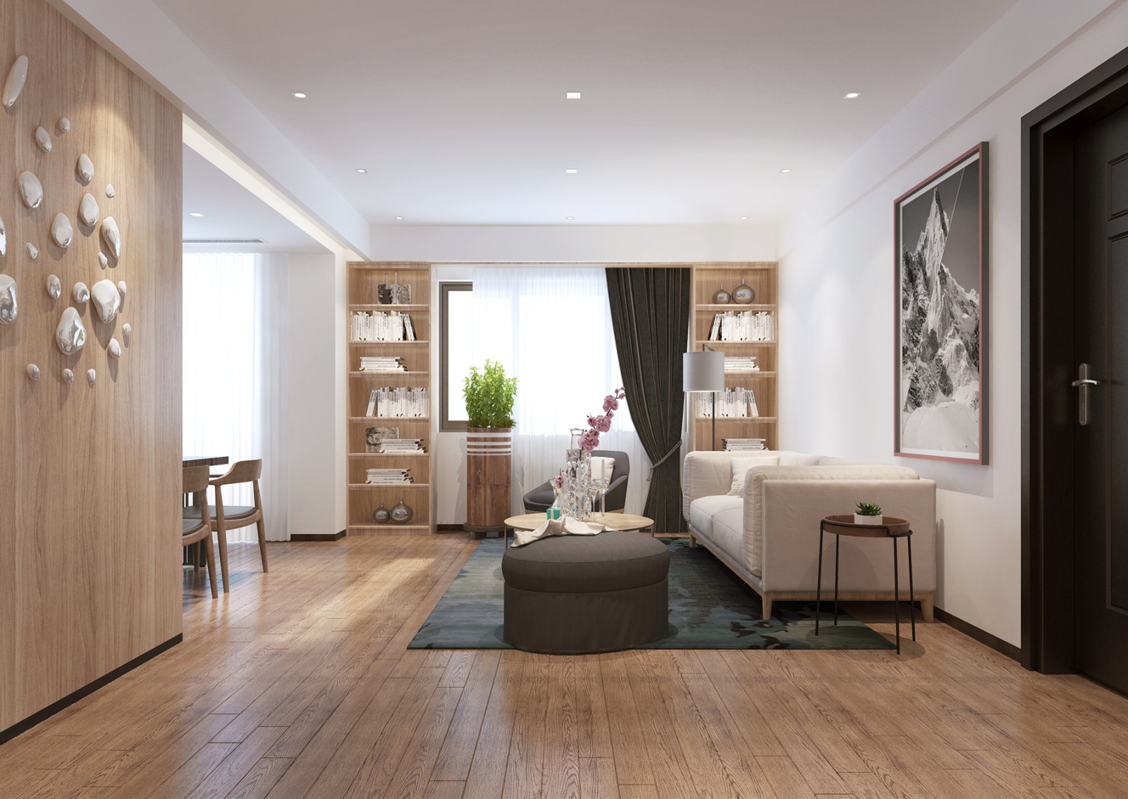 佛山装修公司新中式风格室内装修效果图-客厅 佛山装修公司新中式风格室内装修效果图-客厅