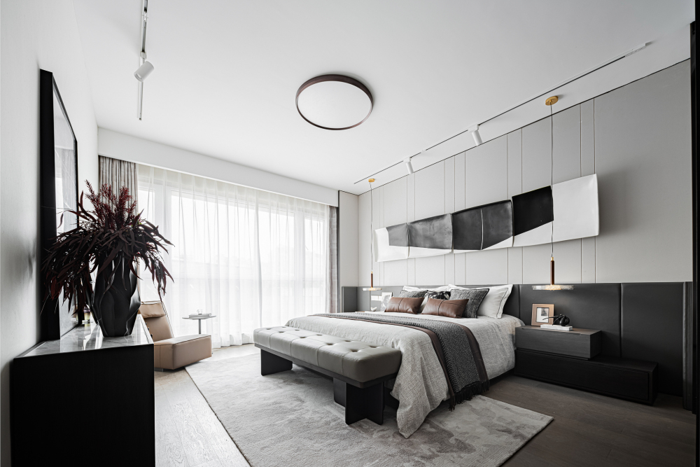 现代简约风格室内家装案例效果图-主卧 现代简约风格室内家装案例效果图-主卧