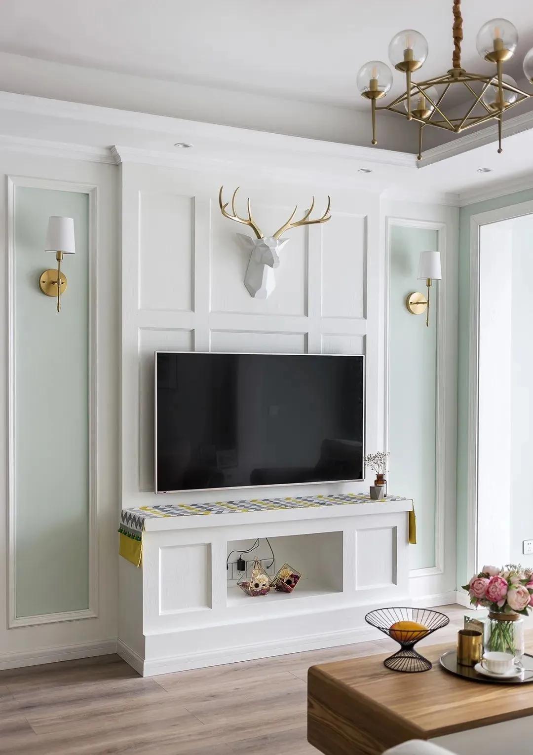 广州装修公司田园风格室内装修效果图-电视背景墙 广州装修公司田园风格室内装修效果图-电视背景墙